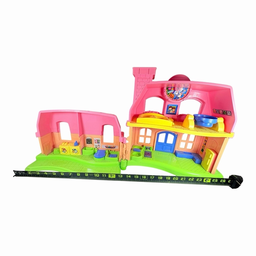 Fisher Price Little People House 2008 Happy Sounds Pink P3329 Mattel - Picture 6 of 9